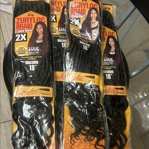 Braid 18" Loose Wave Crochet Braids - Black